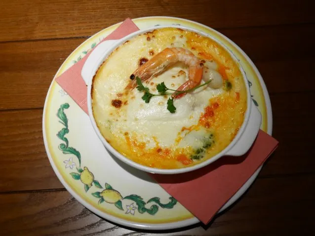 海老と的鯛のラザニア（カフェ・ポルトフィーノ）