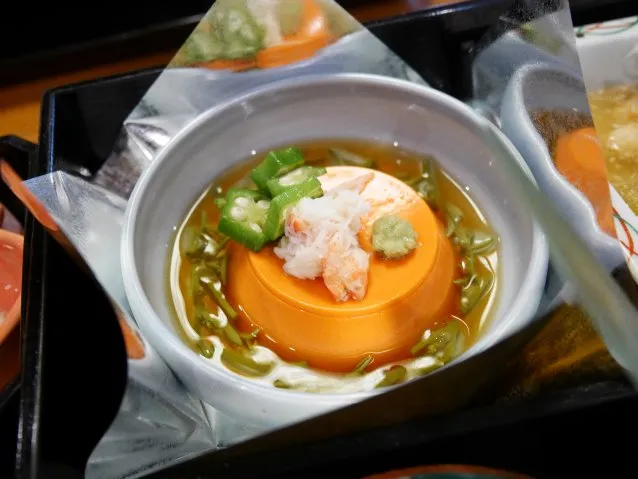 先付 赤パプリカの豆腐（れすとらん北齋）