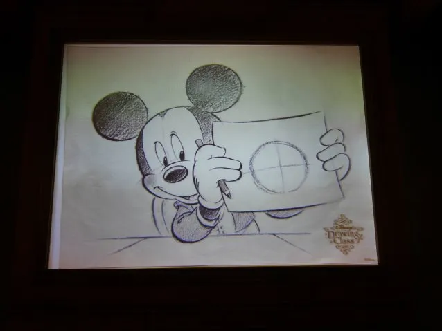 絵を描くミッキー 作例（ディズニードローイングクラス）