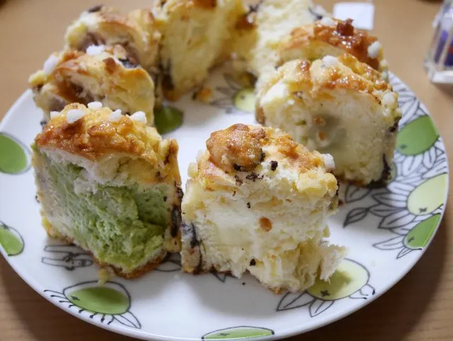 チョコレート、抹茶、シンガポール、カスタード マフィン（cream muffin Singapore）