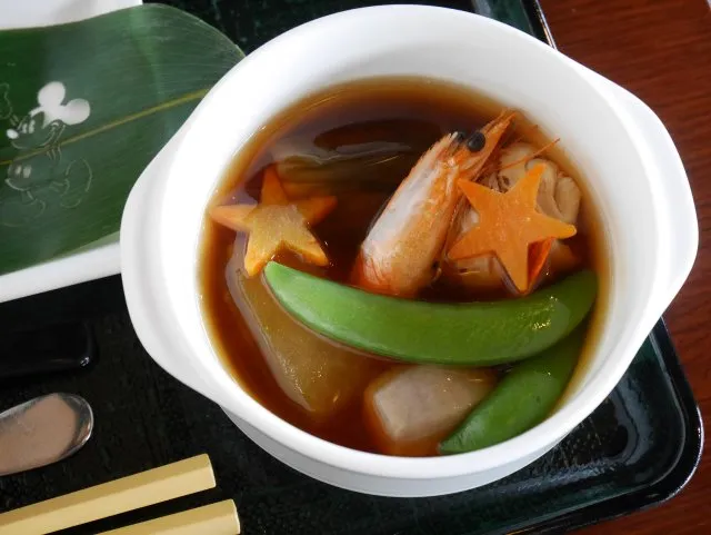 炊き合わせ 海老、茄子、焼き湯葉、冬瓜、里芋（レストラン櫻）