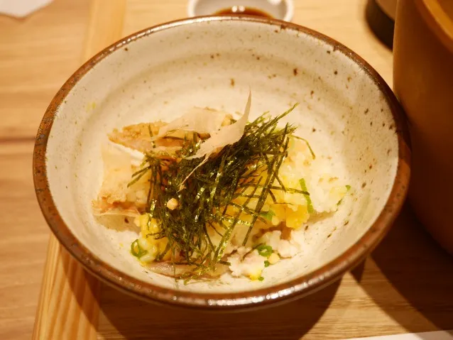 鯛づくしおひつごはん 茶碗分け（こめらく お茶漬けと、いろどり唐揚げ。）