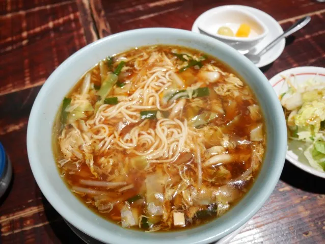 酸辣湯麺&鶏肉飯セット(青龍門)