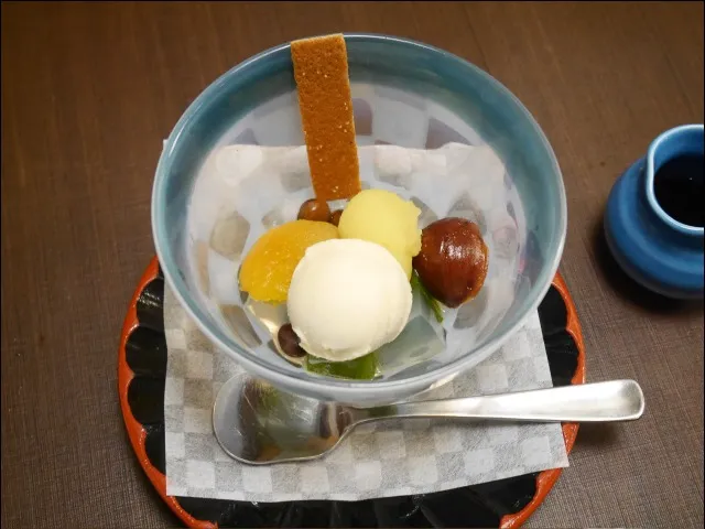 デザート あんみつ(すき焼 人形町 今半)