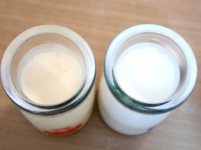 牛乳屋さんのなめらかプリン 蓋開け上面（牛乳食パン専門店 みるく）