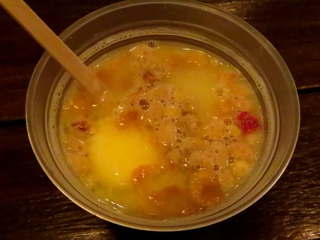 ホットカクテル(エッグノッグ風) 上面(ハドソンリバー・ハーベスト)