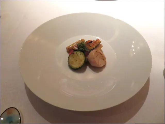 帆立貝と鯛の炒め 梅ソース（シルクロードガーデン）