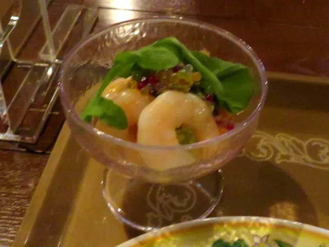 エビのオレンジマリネとサーモン（カフェ・ポルトフィーノ）
