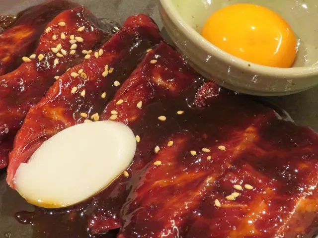 ハラミ 黒味噌 アップ(焼肉トラジ)