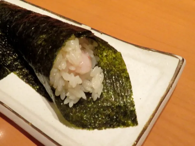 手巻きずし 甘エビ(築地玉寿司)