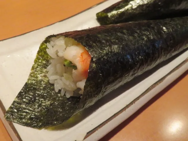 手巻きずし 海老アボカド（築地玉寿司）