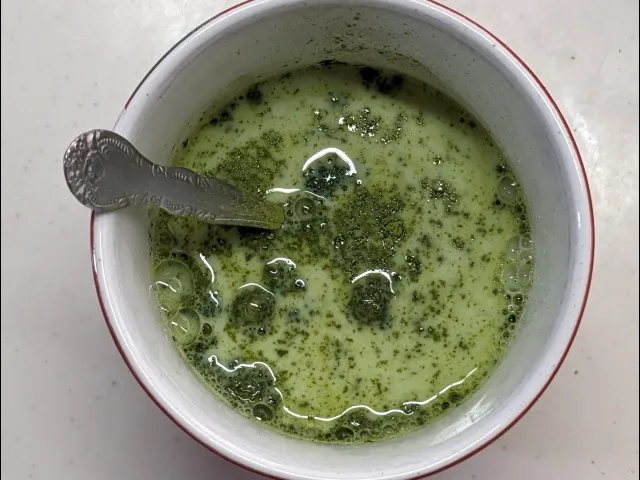 抹茶・オ・レ くり 粉溶かし中(ルピシア)