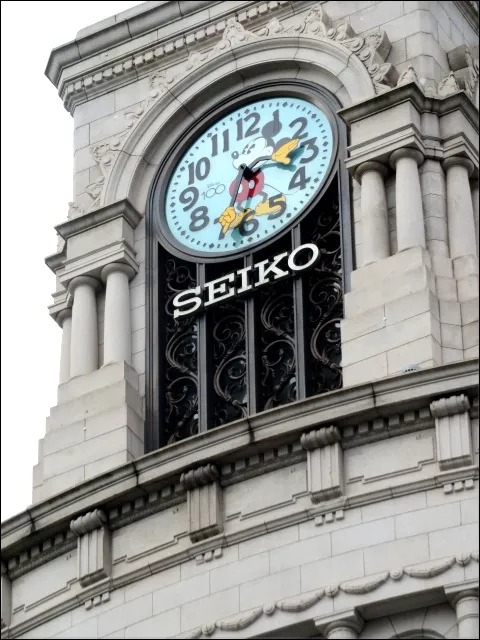 ミッキー時計塔（銀座 和光）