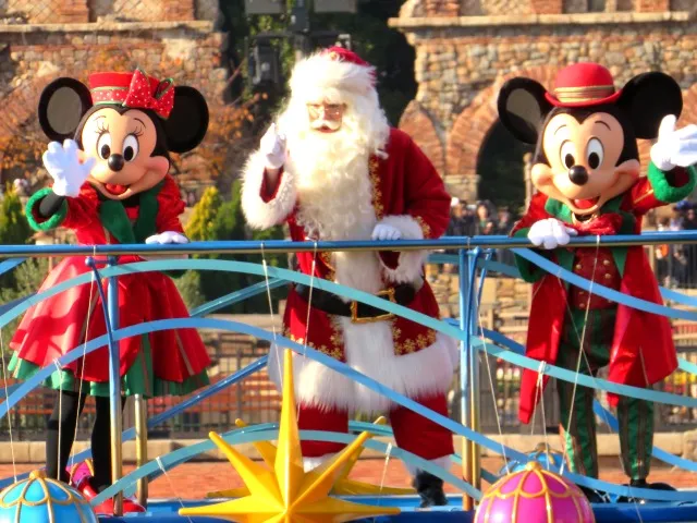 ミニー、サンタ、ミッキー（ディズニー・クリスマス・グリーティング）
