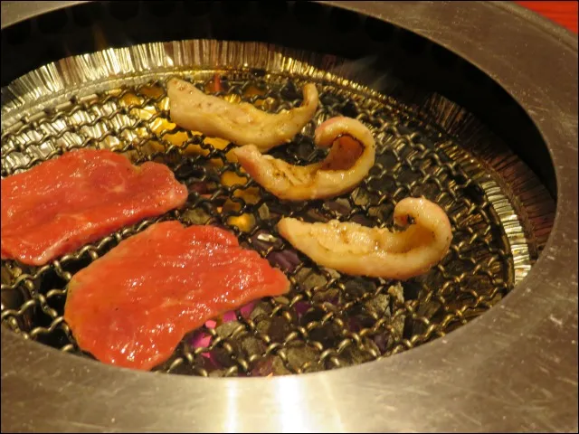 網で丸くなるトントロわさび（焼肉トラジ）