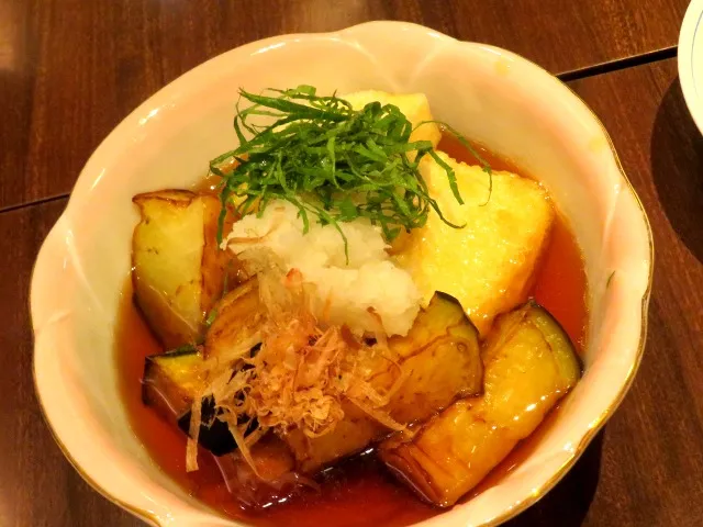 京加茂茄子と豆腐の揚げびたし（凛や）
