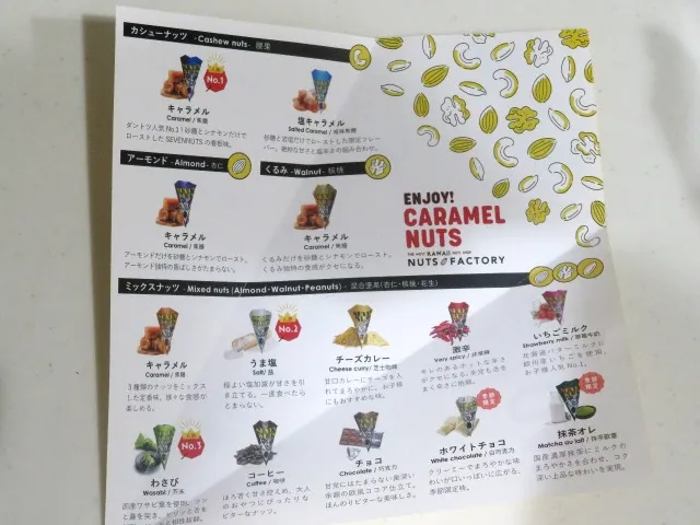 NUTS FACTORY チラシ