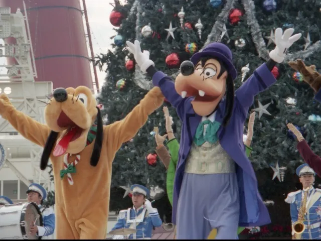 プルートとグーフィー（ハーバーサイド・クリスマス・グリーティング）