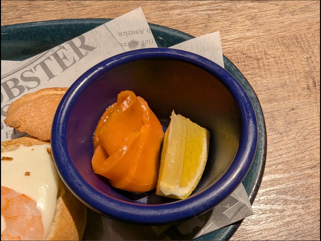 本日のアペタイザー サーモン（RED LOBSTER）