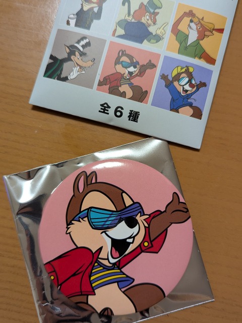 チップ缶バッジ（ディズニーストア）