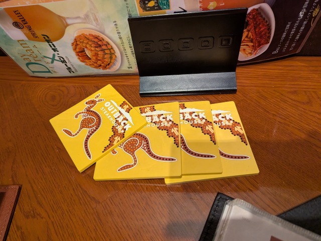 カンガルーのコースター（OUTBACK STEAKHOUSE）