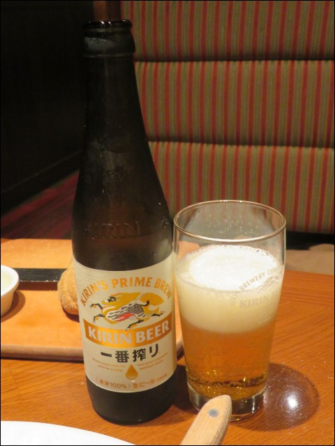 瓶ビール 一番搾り（OUTBACK STEAKHOUSE）