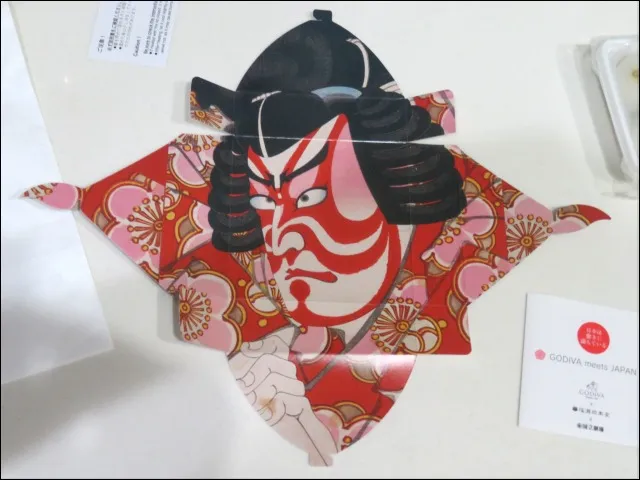 蒸し饅頭ショコラ 箱裏の錦絵（ゴディバ）