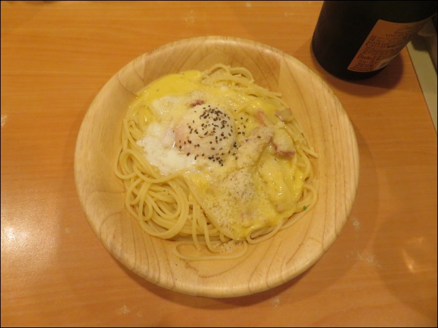半熟卵のカルボナーラ（サイゼリヤ）