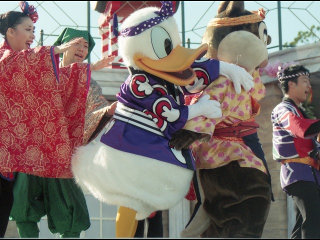 ドナルドとチップ（ニューヨーク“お正月”グリーティング）