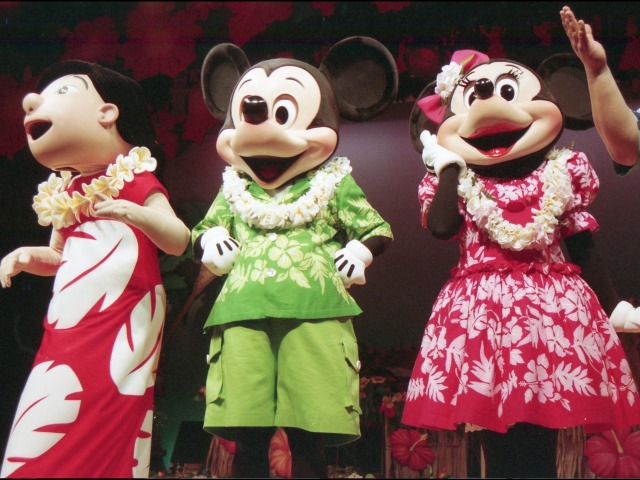 リロ、ミッキー、ミニー（リロのルアウ＆ファン）