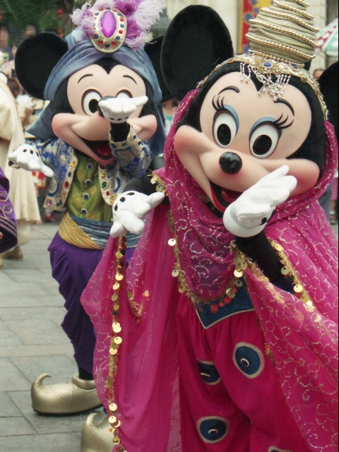 ミッキーとミニー（アラジンのホールニューワールド）