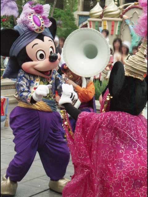 ミッキーとミニー（アラジンのホールニューワールド）