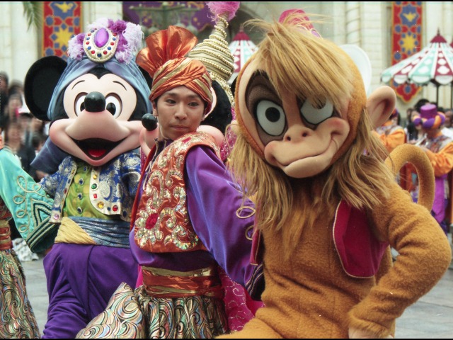 ミッキーとアブー（アラジンのホールニューワールド）