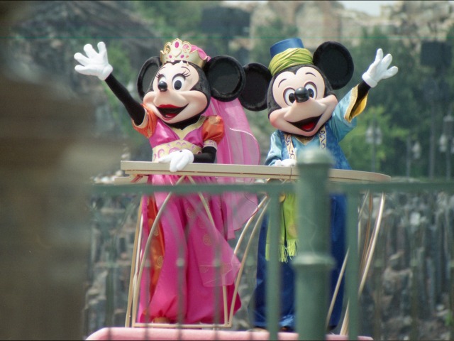 ミニーとミッキー（アラジンのホールニューワールド）