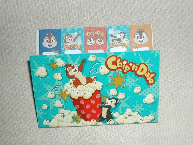 ポップコーンとチップとデールの付箋