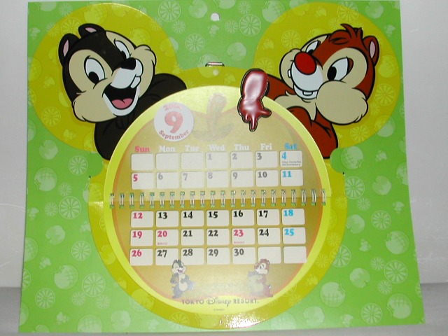 チップとデールのカレンダー