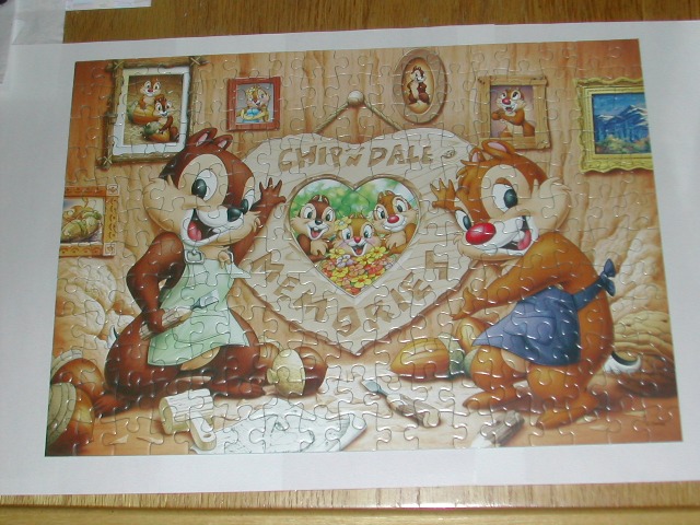 ジグソーパズル 完成 チップとデール