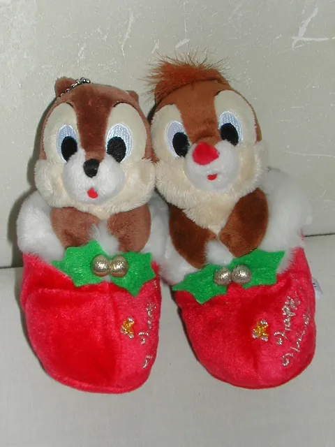 クリスマスソックスのチップとデールのぬいぐるみ