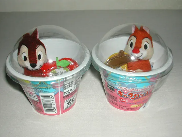 フォトフレーム付きマスコット キャラカップ チップとデール