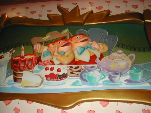 ディーとダムの絵画（クイーン・オブ・ハートのバンケットホール）