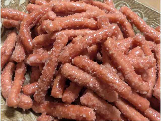 ローズかりんとう アップ（日本橋錦豊琳）