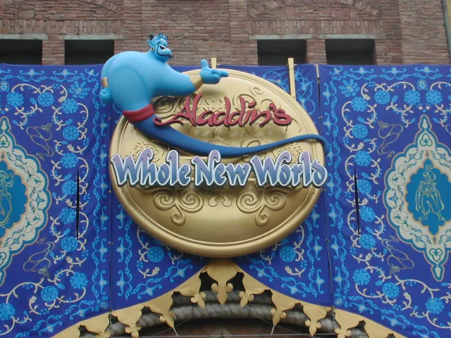 イベント看板 ジーニー（アラジンのホールニューワールド）