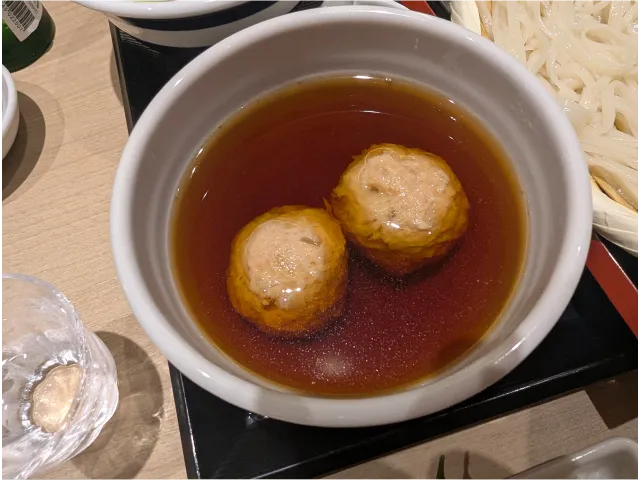 鶏つくね汁(日本橋 稲庭うどんと丼めし 金子半之助)