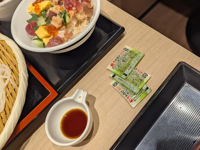 ワサビトッピング(日本橋 稲庭うどんと丼めし 金子半之助)