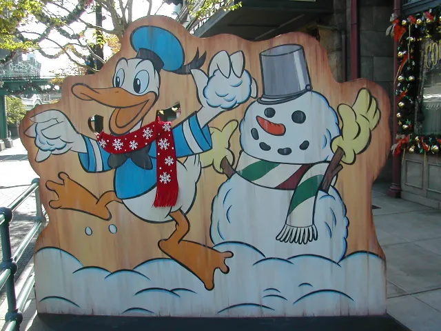 ドナルド立て看板(ハーバーサイド・クリスマス 2005)
